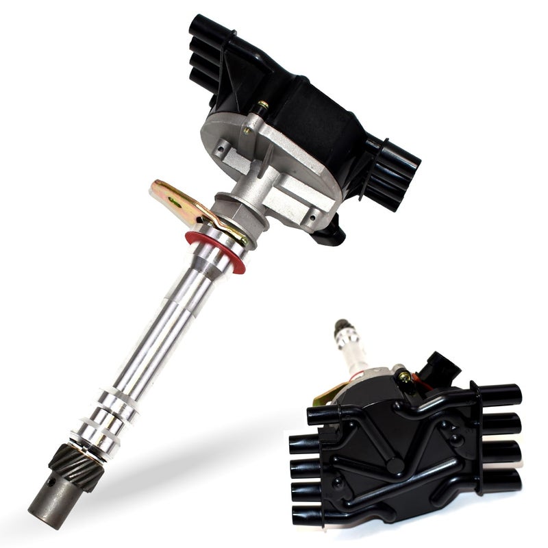 A-Team Performance - EFI Vortec 1996-2002 Complete Distributor - Compatible with Chevy GM Small Block SBC 5.0L 5.7L 305 350 Tahoe C1500 K1500 C2500 K2500 - Black Cap - Image 1